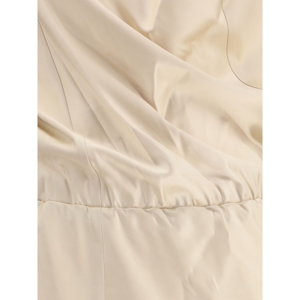 Magda Butrym Cream Silk Casual Dress