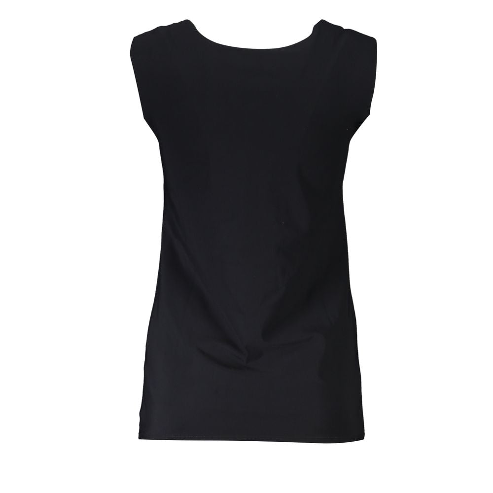 Patrizia Pepe Black Elastane Tank Tops
