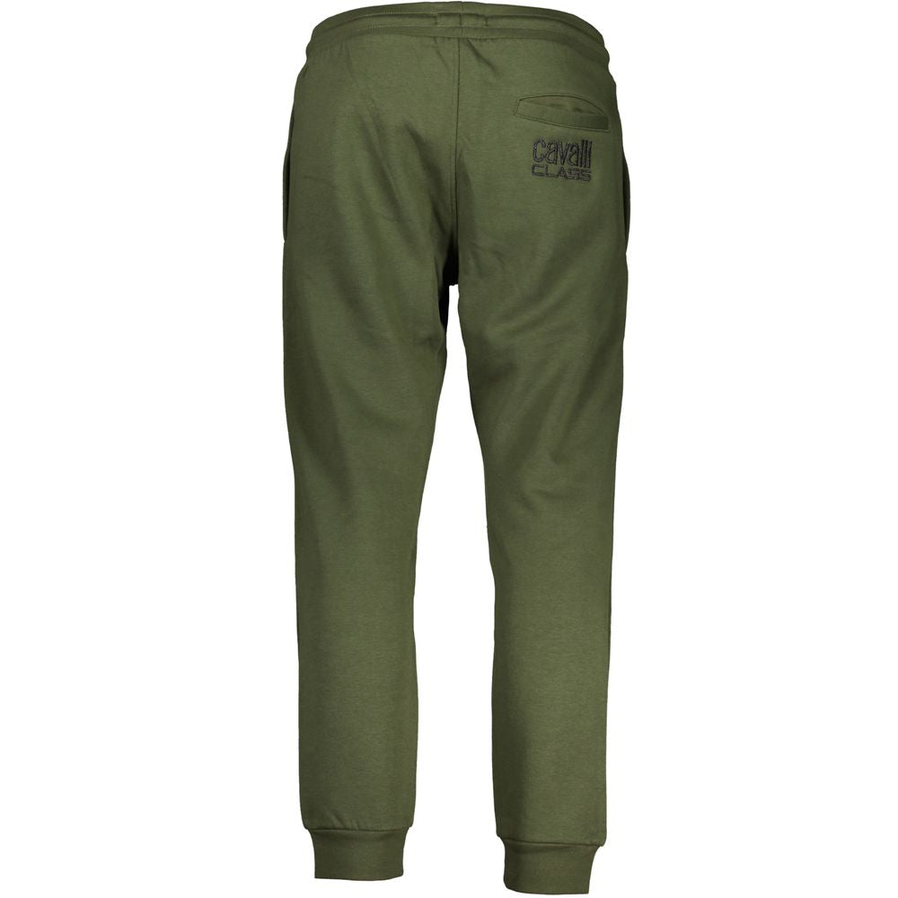 Cavalli Class Green Cotton Athletic Pants