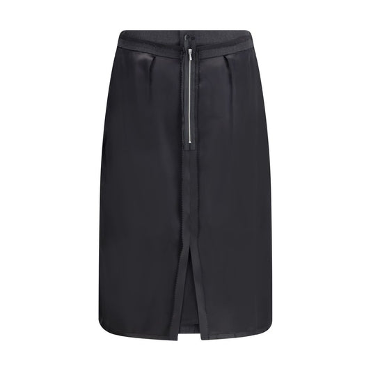 Margiela Black Polyester Midi Skirt
