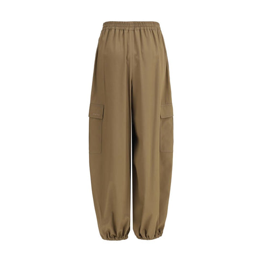 Max Mara Beige Cotton Cargo Pants