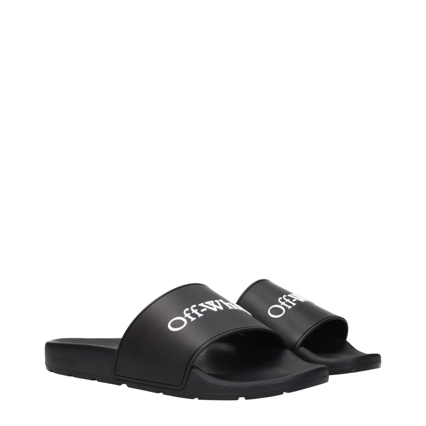 Off-White Schwarz Baumwolle Hausschuhe Sandalen