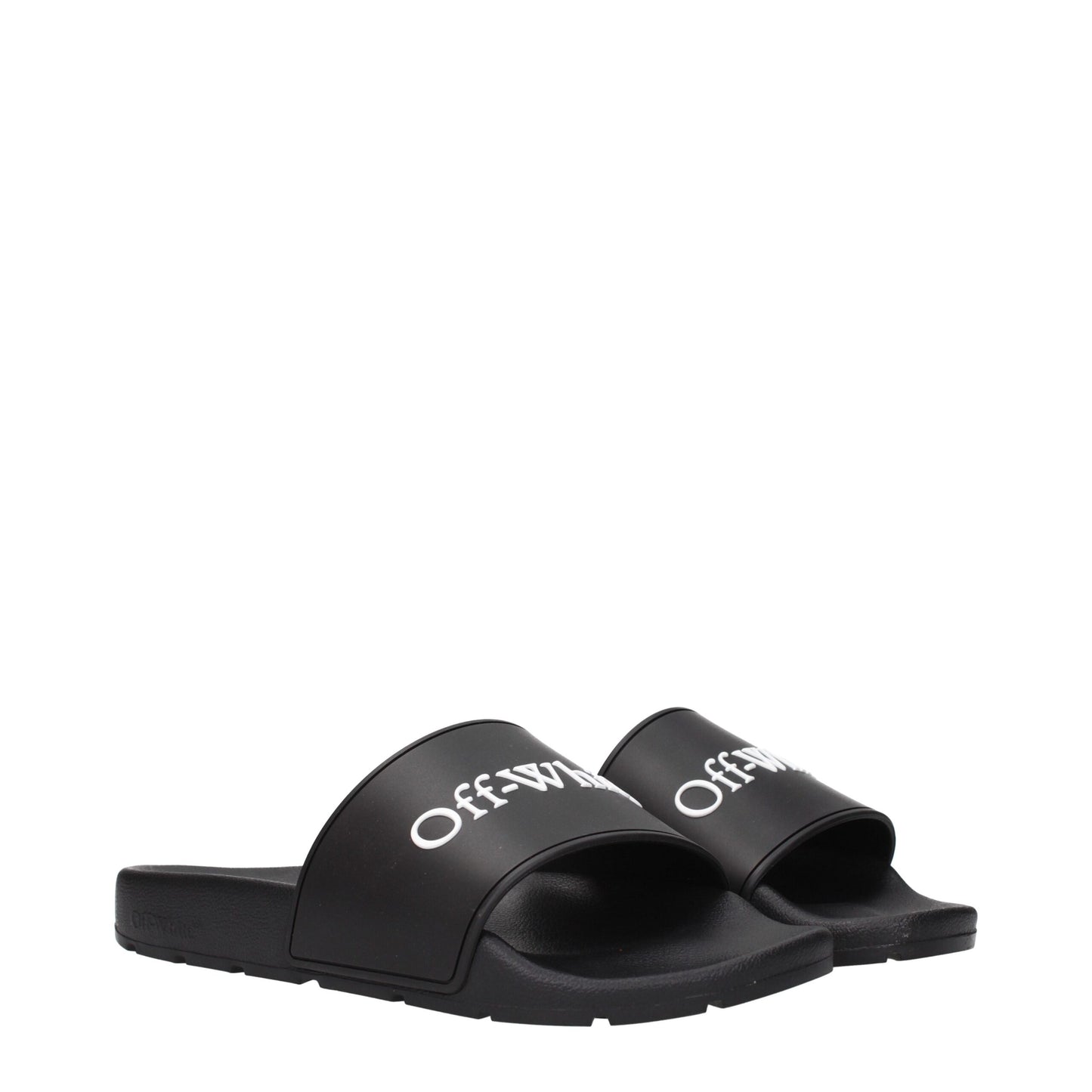 Off-White Schwarz Baumwolle Hausschuhe Sandalen