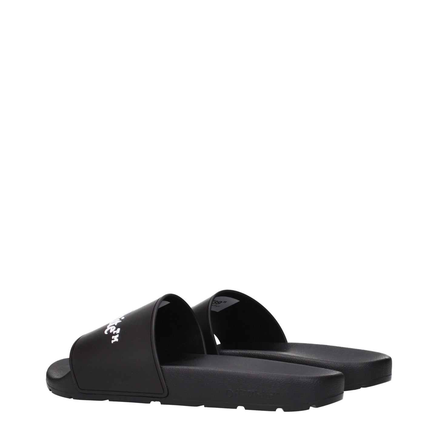 Off-White Schwarz Baumwolle Hausschuhe Sandalen