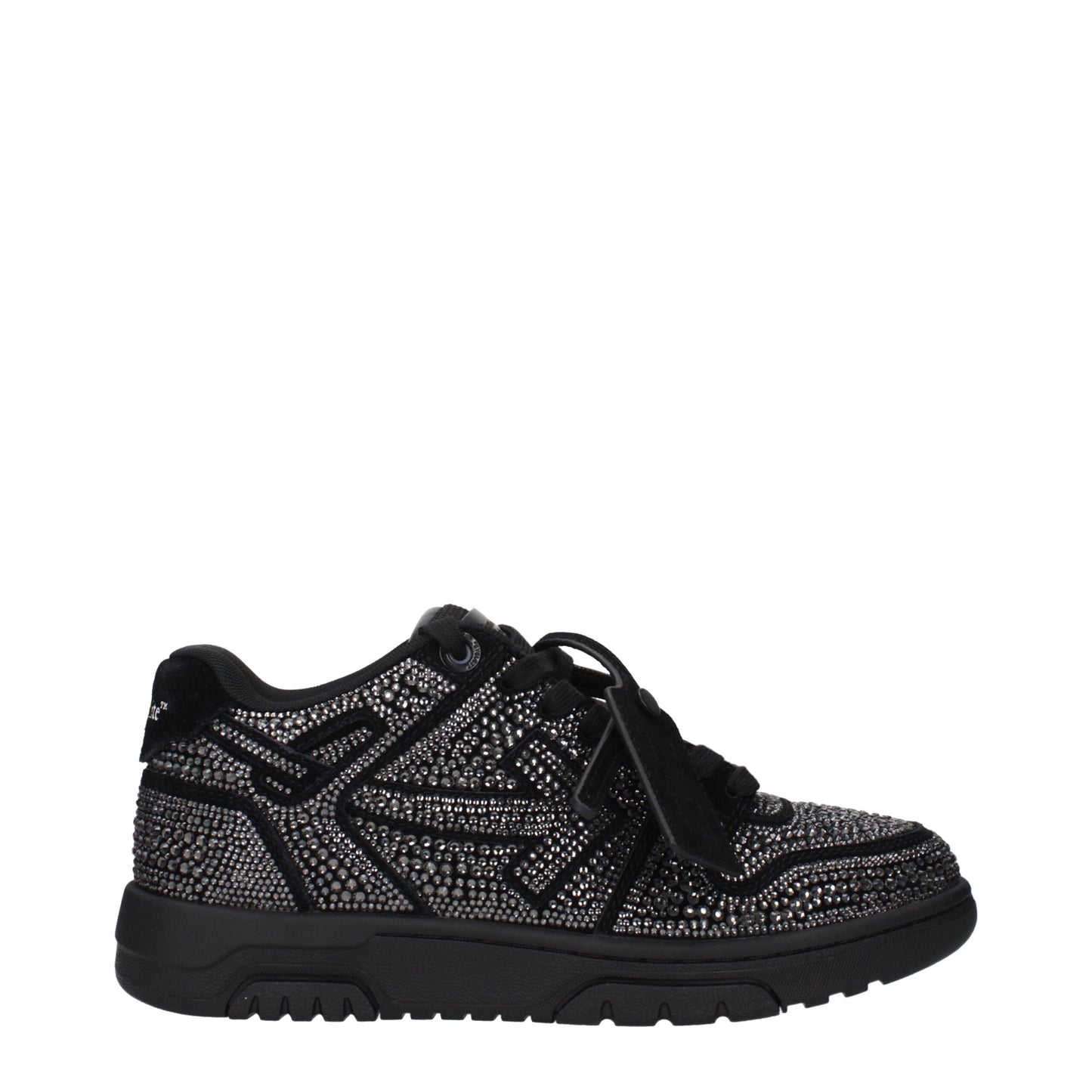 Off-White Schwarze Leder-Sneakers