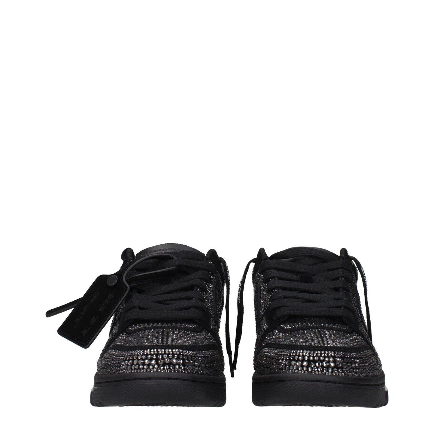 Off-White Schwarze Leder-Sneakers