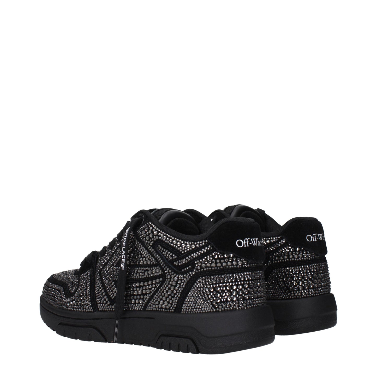 Off-White Schwarze Leder-Sneakers