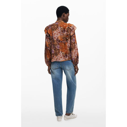 Desigual Orange Viskose Frauen Shirt