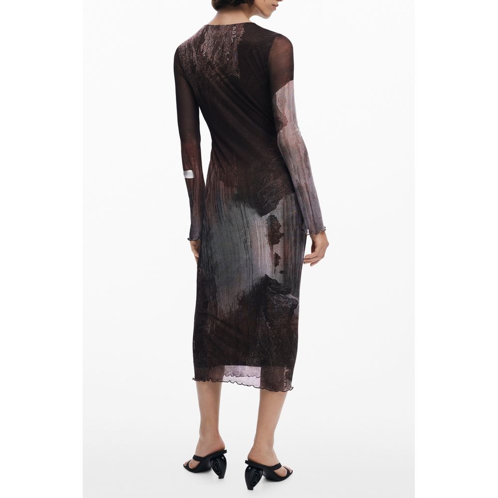 Desigual Braunes Polyesterkleid für Frauen