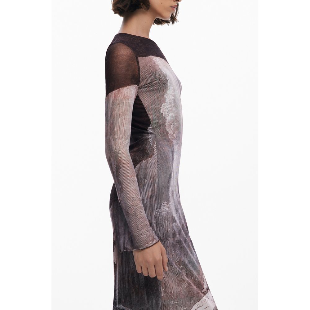 Desigual Braunes Polyesterkleid für Frauen