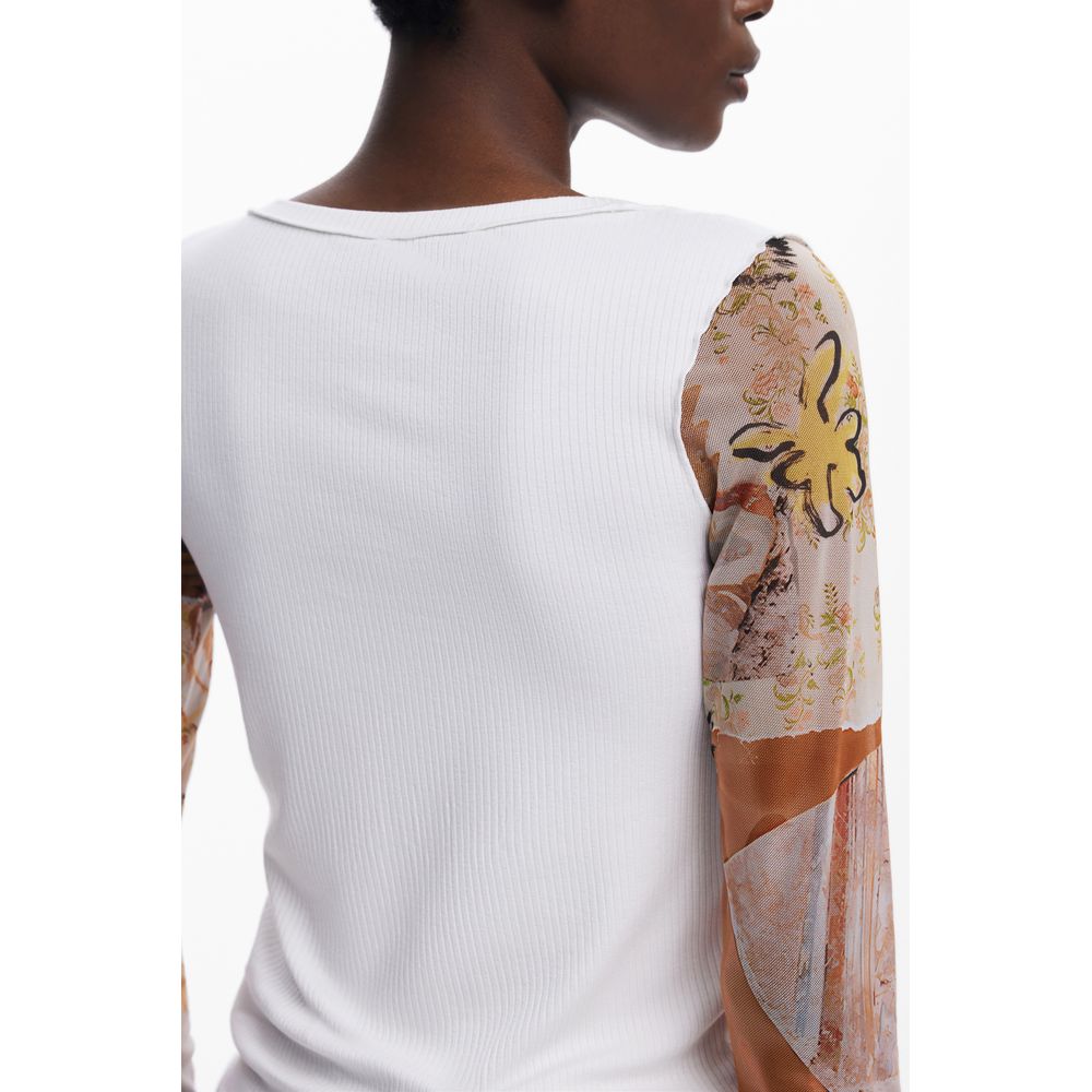 Desigual Weißer Polyester Damen Pullover