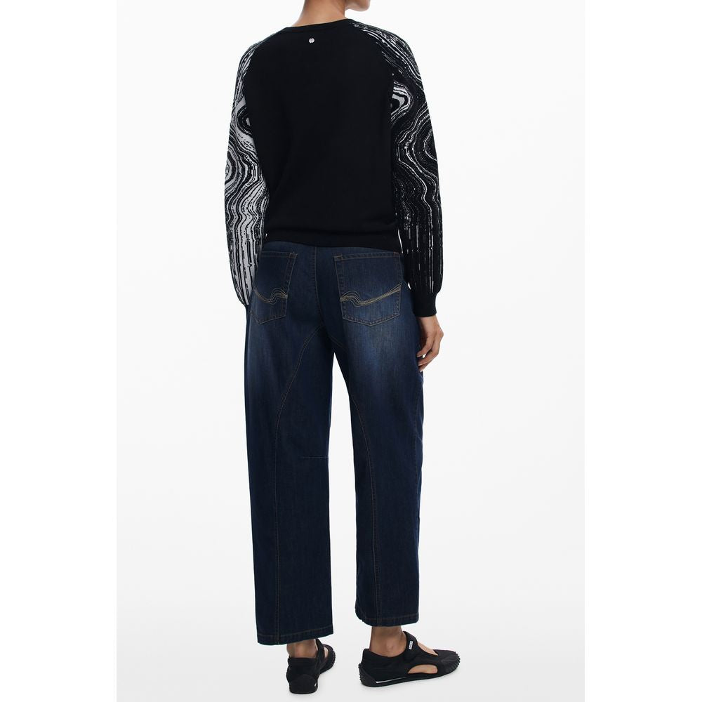 Desigual Schwarzer Polyester Damen Pullover