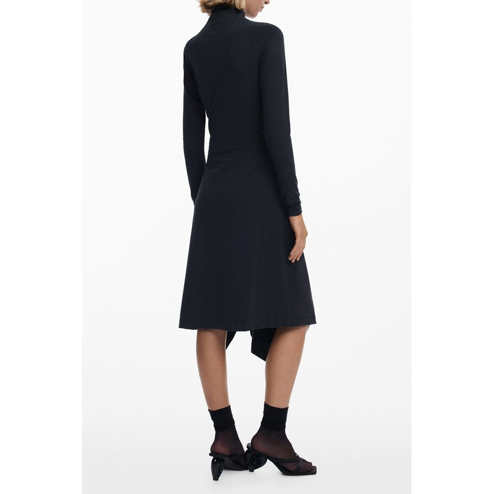 Desigual Schwarzes Baumwollkleid für Frauen