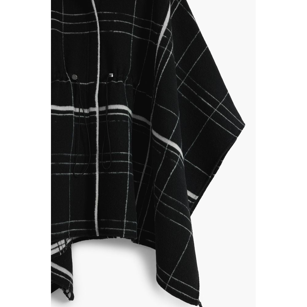 Desigual Schwarzer Poncho aus Wolle für Frauen