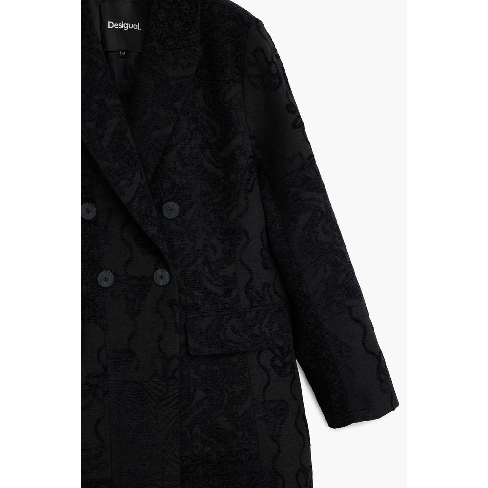 Desigual Schwarzer Polyester Damenmantel