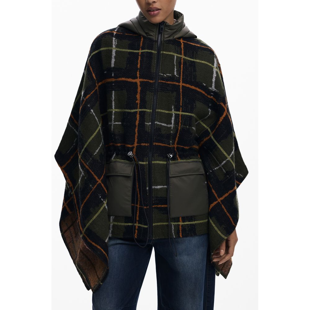 Desigual Grüner Polyester Frauen Poncho