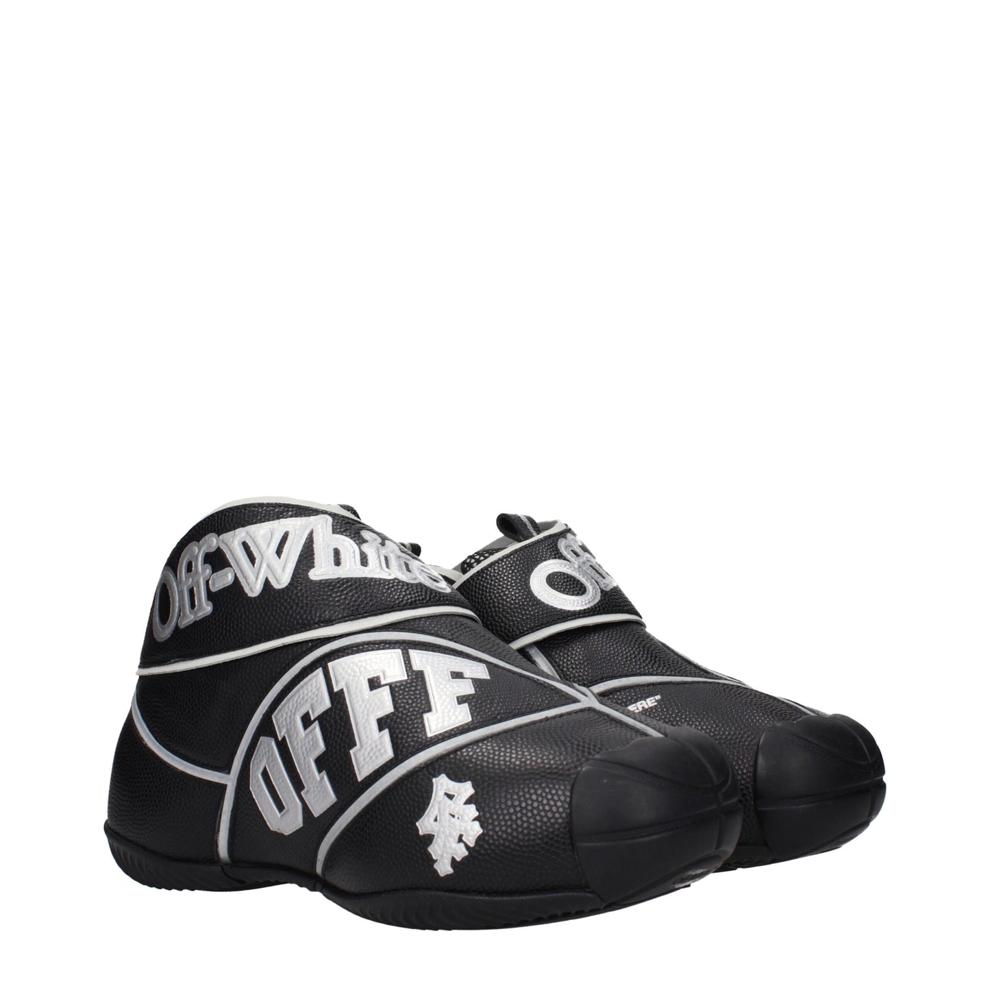 Off-White Schwarze Leder-High-Tops
