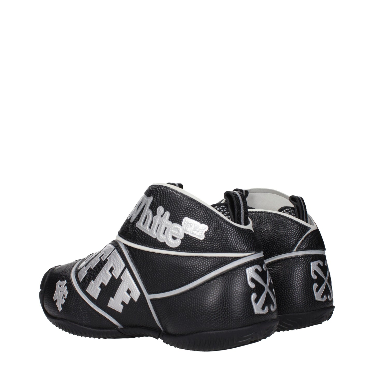 Off-White Schwarze Leder-High-Tops