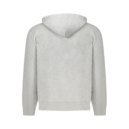Calvin Klein Grauer Herren-Kapuzenpullover aus Baumwolle