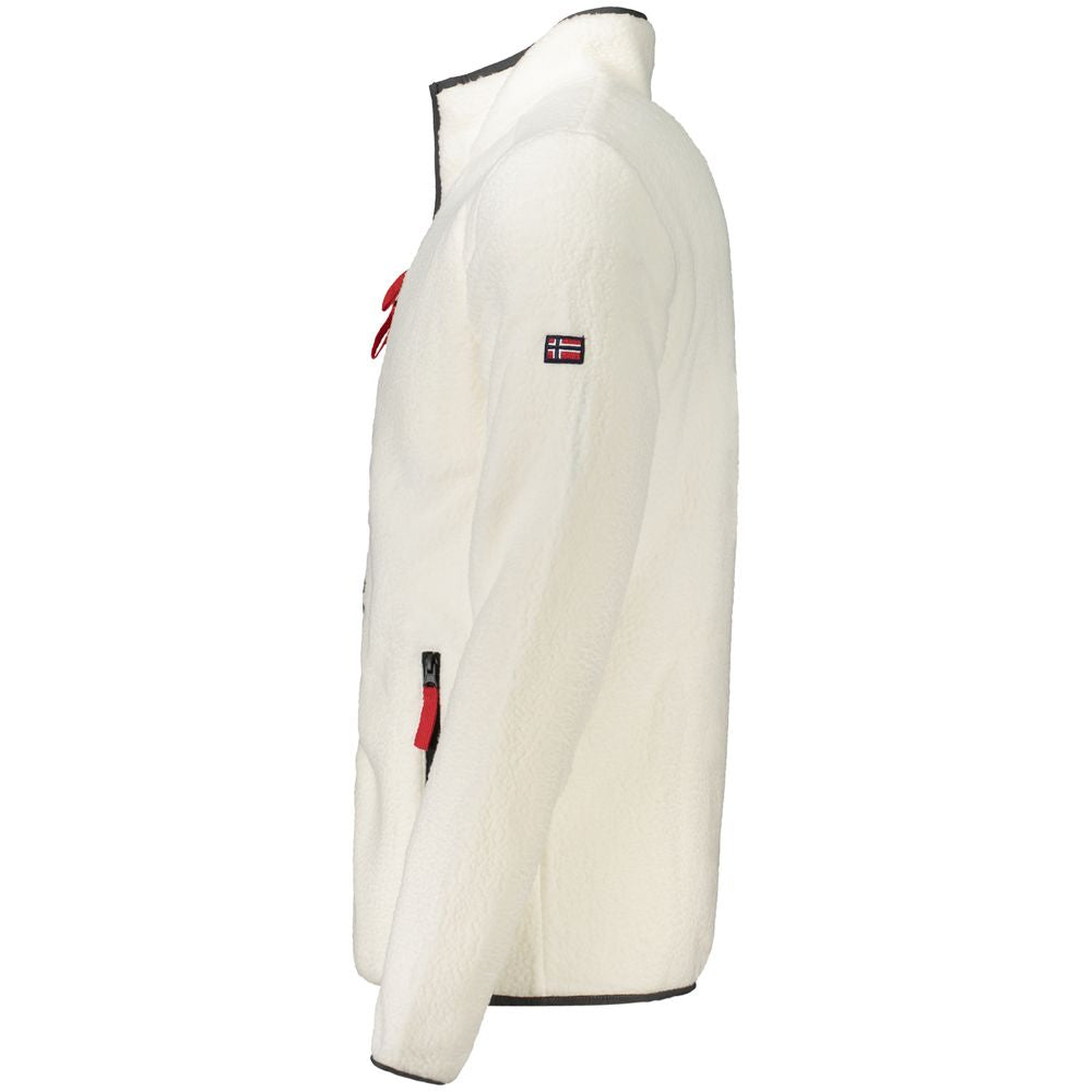 Norway 1963 Weißer Polyester-Pullover für Männer