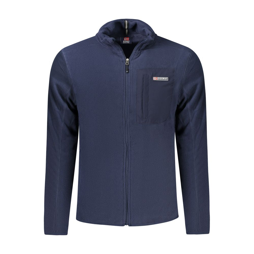 Norway 1963 Blauer Polyester-Pullover für Männer