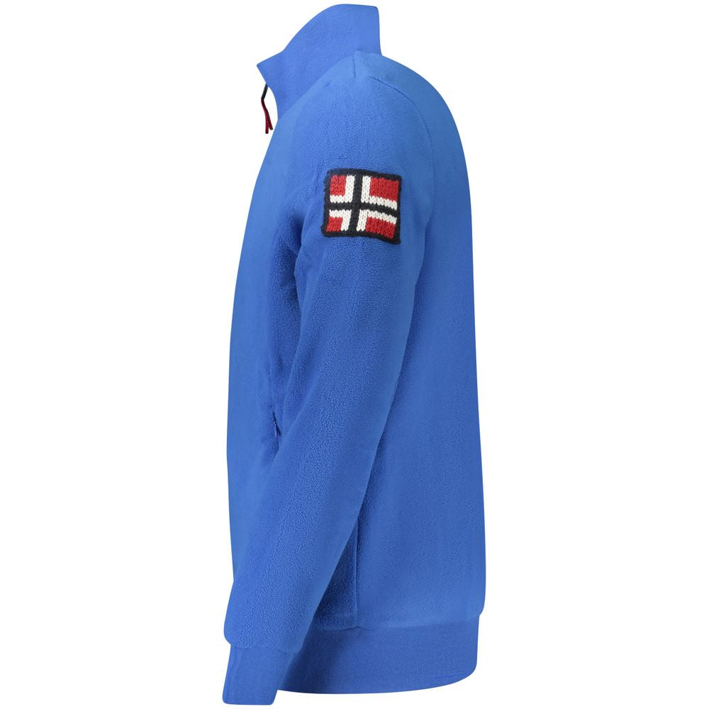 Norway 1963 Blauer Polyester-Pullover für Männer