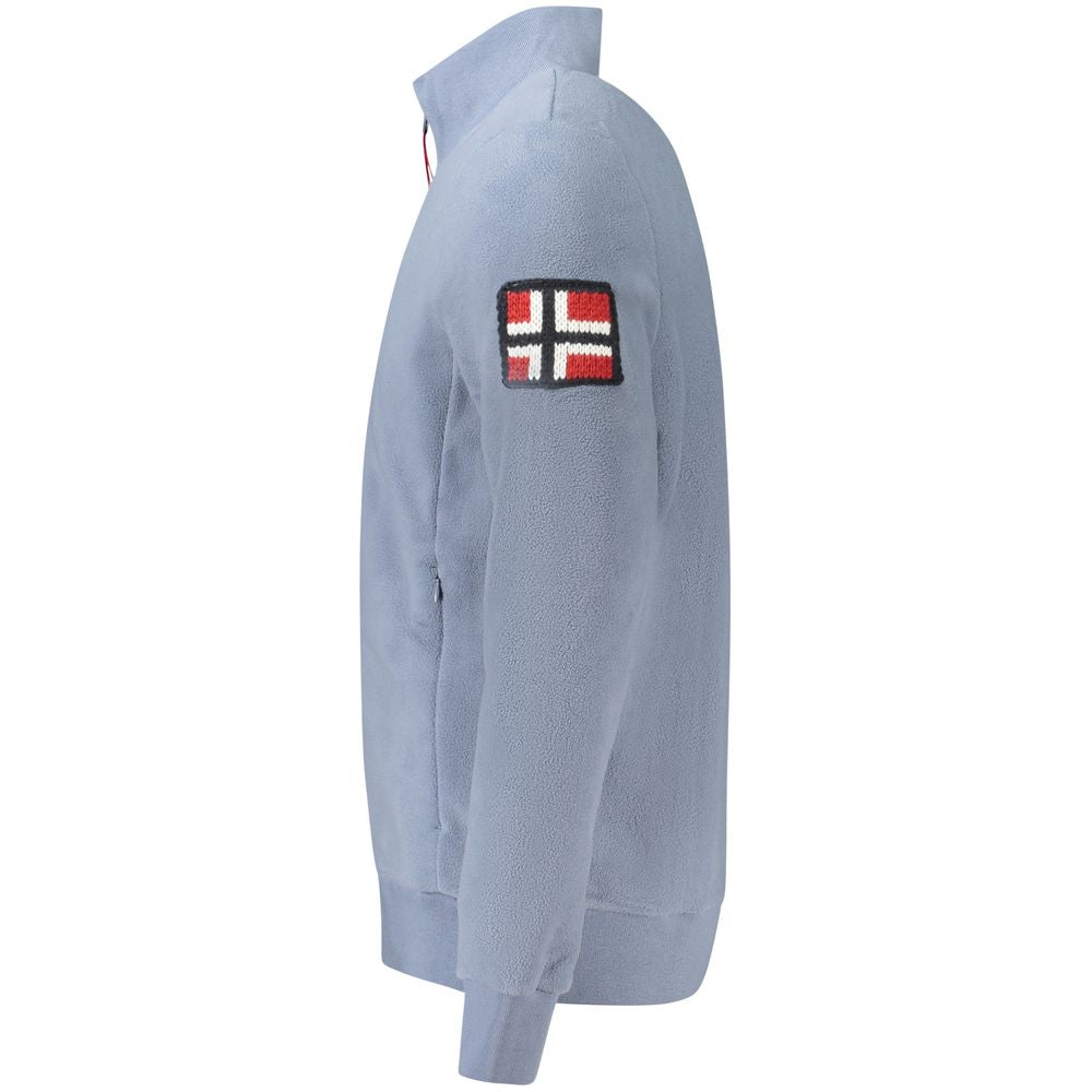 Norway 1963 Blauer Polyester-Pullover für Männer