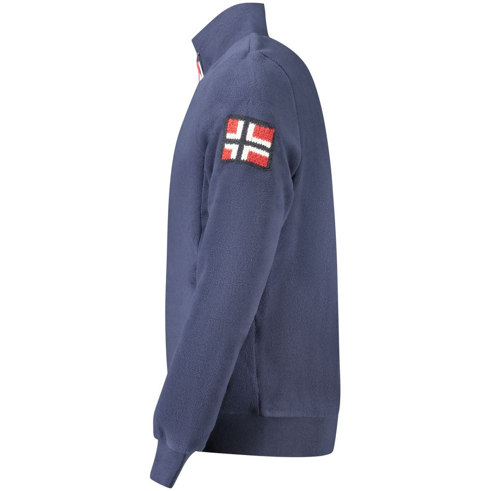 Norway 1963 Blauer Polyester-Pullover für Männer