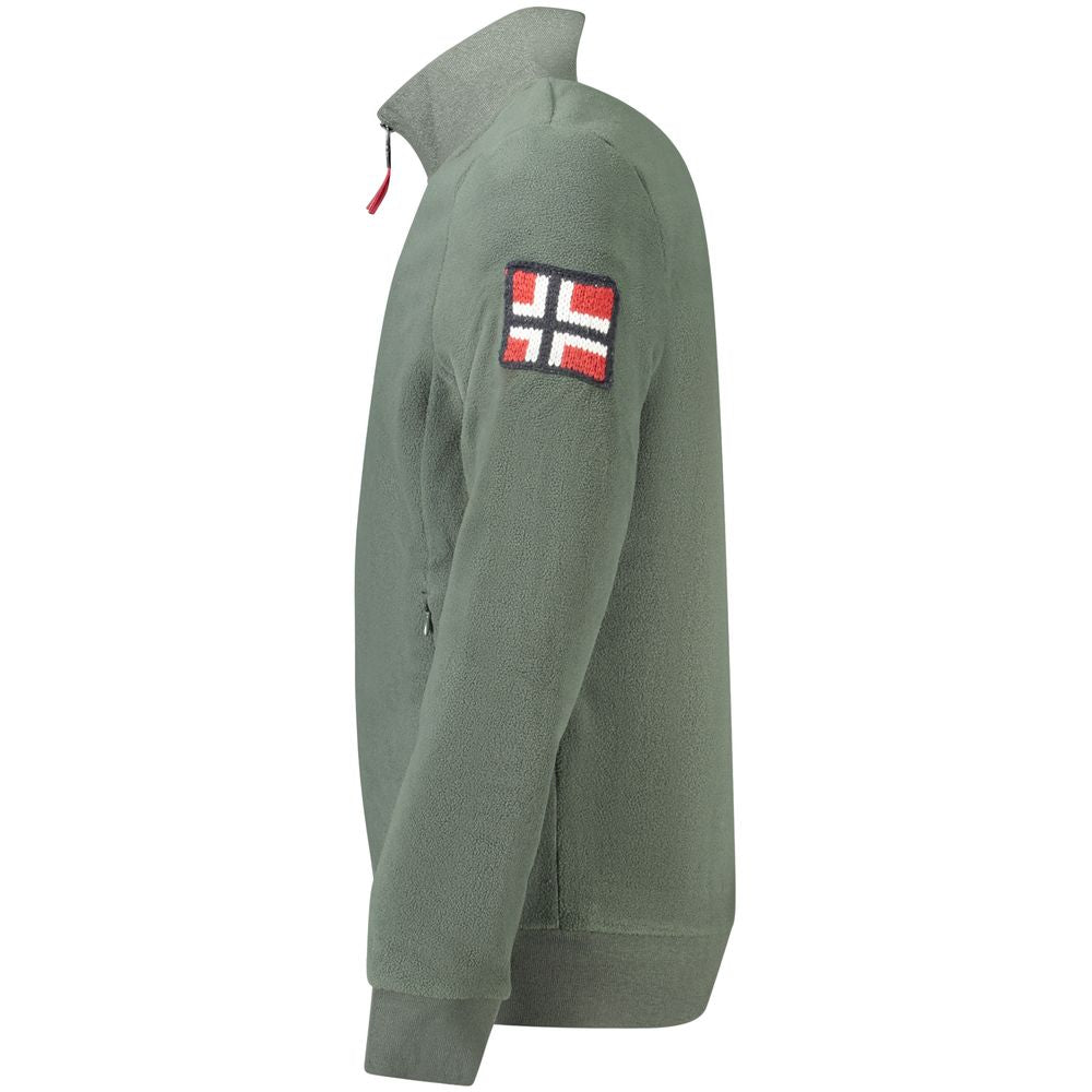 Norway 1963 Grüner Polyester-Pullover für Männer