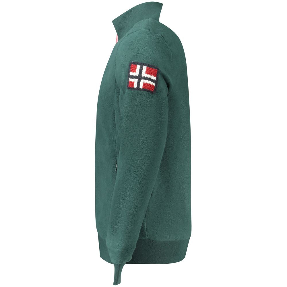 Norway 1963 Grüner Polyester-Pullover für Männer