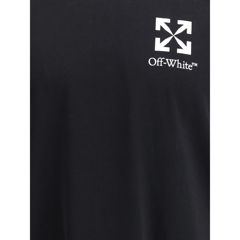 Off-White Schwarzes Baumwoll-T-Shirt