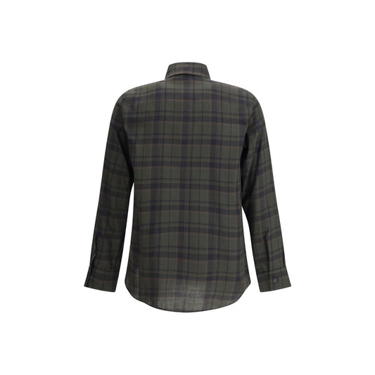 Saint Laurent Bicolor Cotton Pattern Shirt