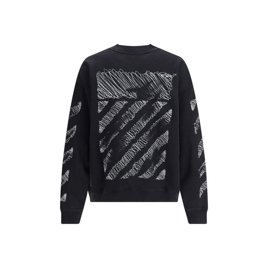 Off-White Schwarzer Baumwoll-Sweatshirt