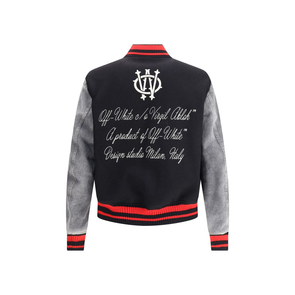 Off-White Gothic OW Wool Varsity Jacke