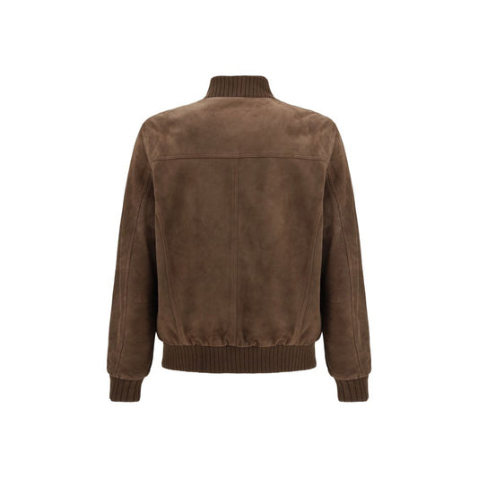 D'amico Brown Leather Bomber