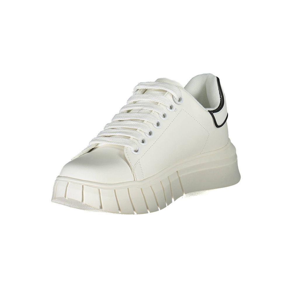 Gaelle Paris White Polyurethane Women Sneaker