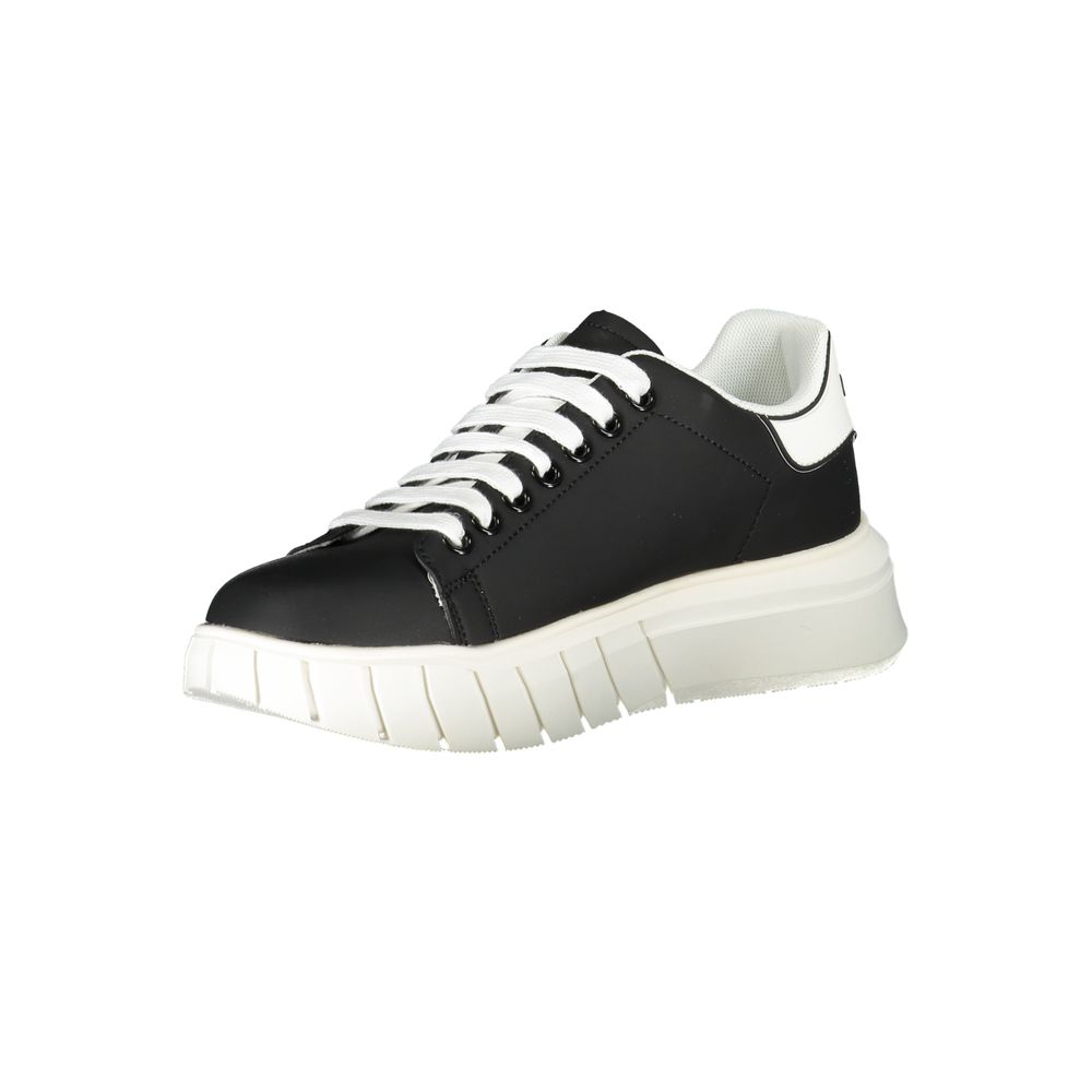 Gaelle Paris Black Polyurethane Men Sneaker
