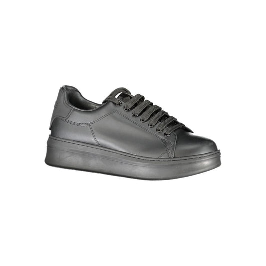 Gaelle Paris Black Polyethylene Low Top Sneakers