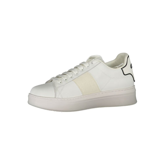 Gaelle Paris White Polyethylene Athletic Sneakers