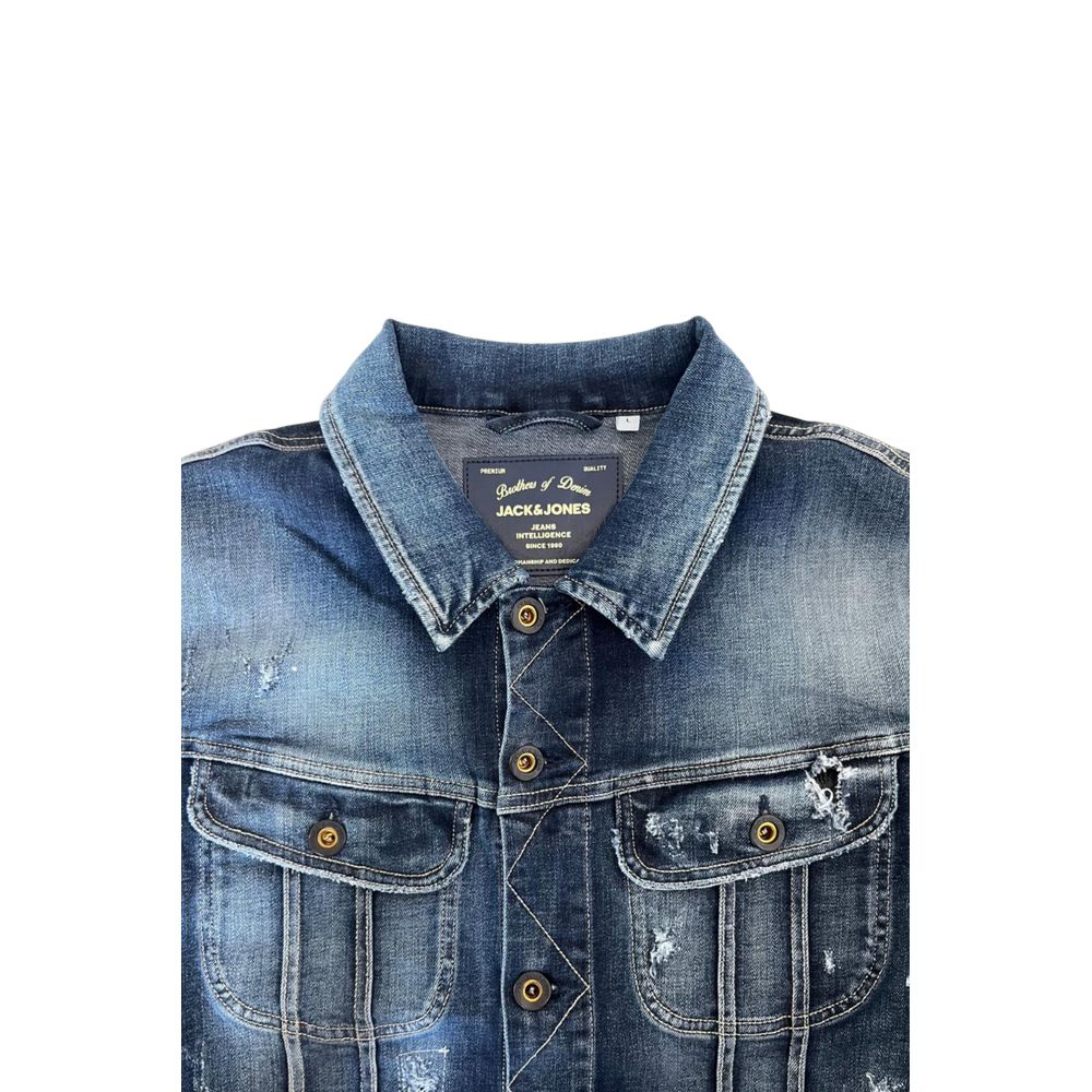 Jack & Jones Blue Cotton Men's Denim Jacket