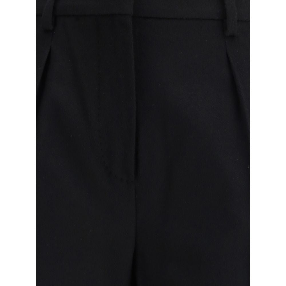 Max Mara Black Camel Hair Casual Pants