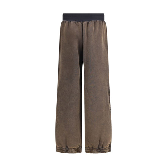 ALAINPAUL Brown Cotton Casual Pants