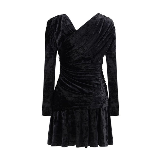 Ganni Black Recycled Polyester Cocktail Dress