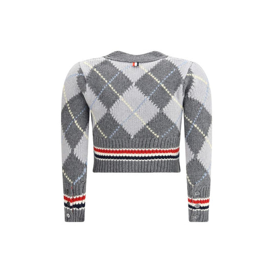 Thom Browne Gray Fleece Wool Cardigan