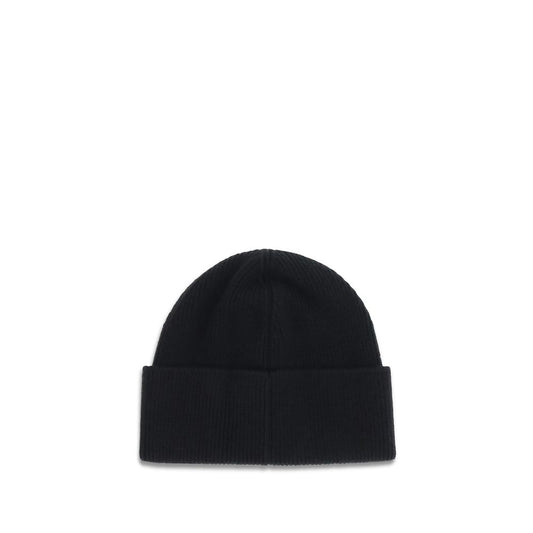 Marine Serre Black Merino Wool Beanie