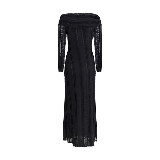 Charo Ruiz Black Cotton Casual Dress