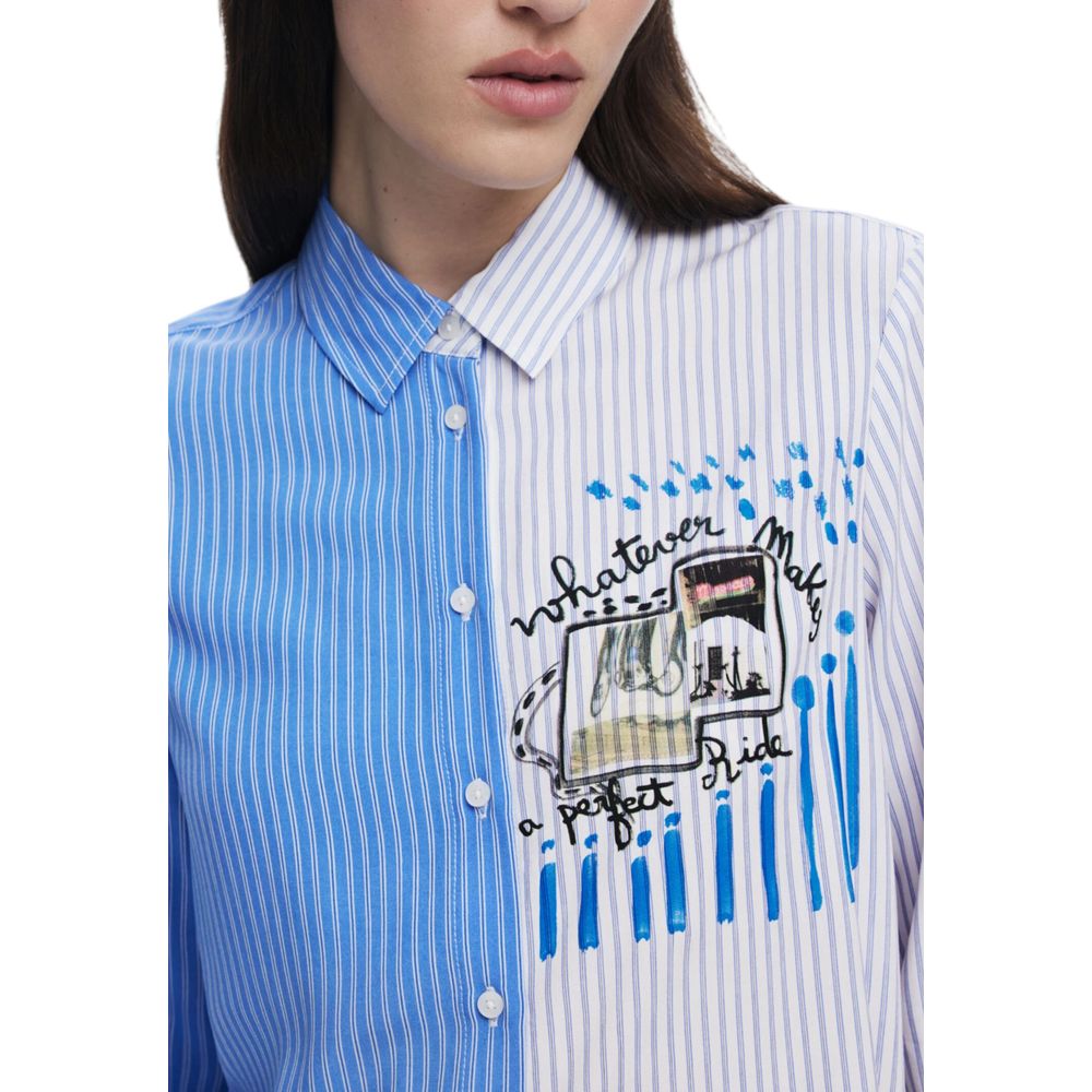 Desigual Hellblause Viskose-Bluse