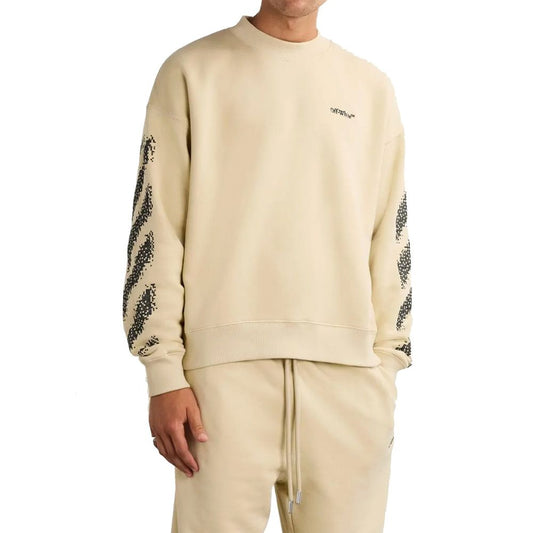 Off-White Baumwoll-Sweatshirt in Beige