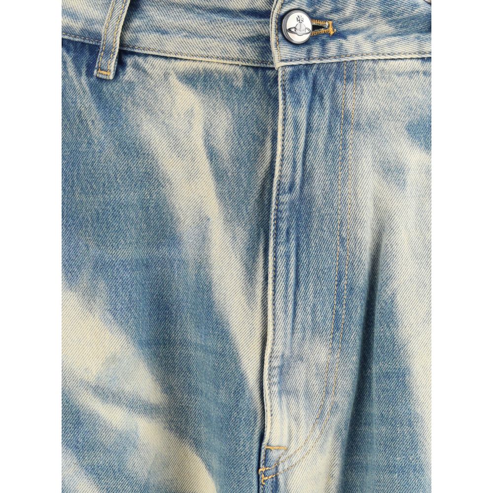 Vivienne Westwood Light Blue Cotton Relaxed Fit Jeans