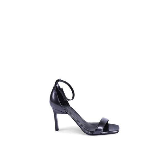 Calvin Klein Schwarze Leder-Stilettosandalen